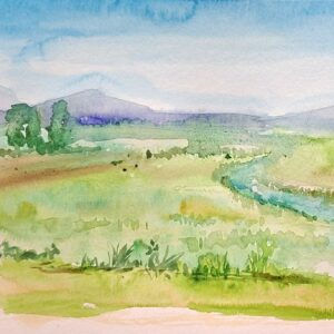 Paysage à l'aquarelle