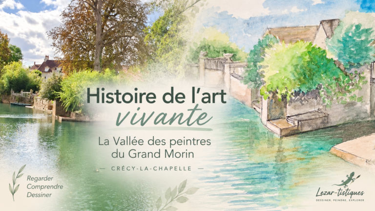 Photo et aquarelle de Crécy la chapelle