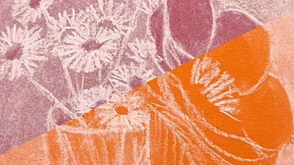 Dessin d'un bouquet de fleurs en couleur